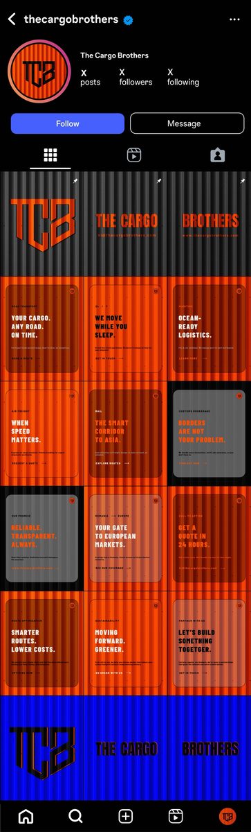 The Cargo Brothers Instagram grid · Alkeme Design