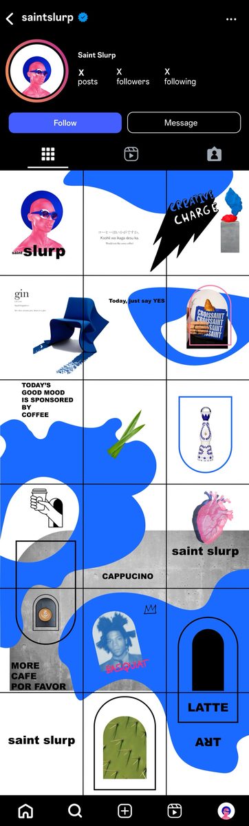 Saint Slurp Instagram grid · Alkeme Design