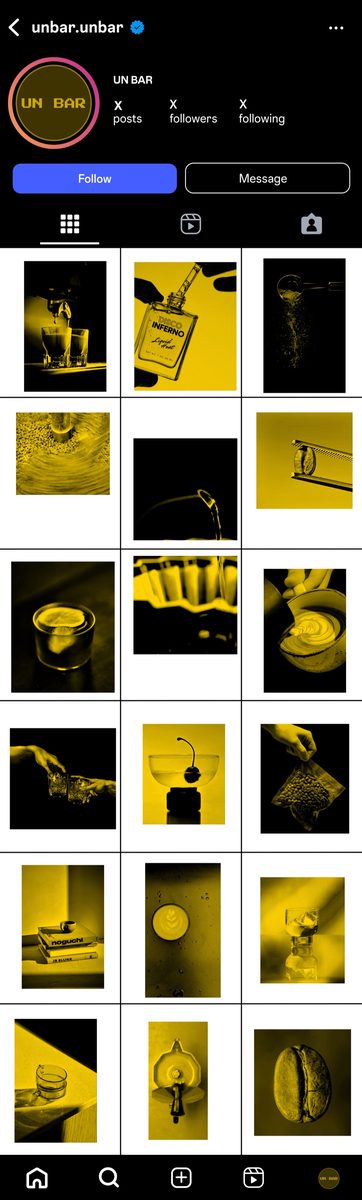 UN BAR Instagram grid · Alkeme Design